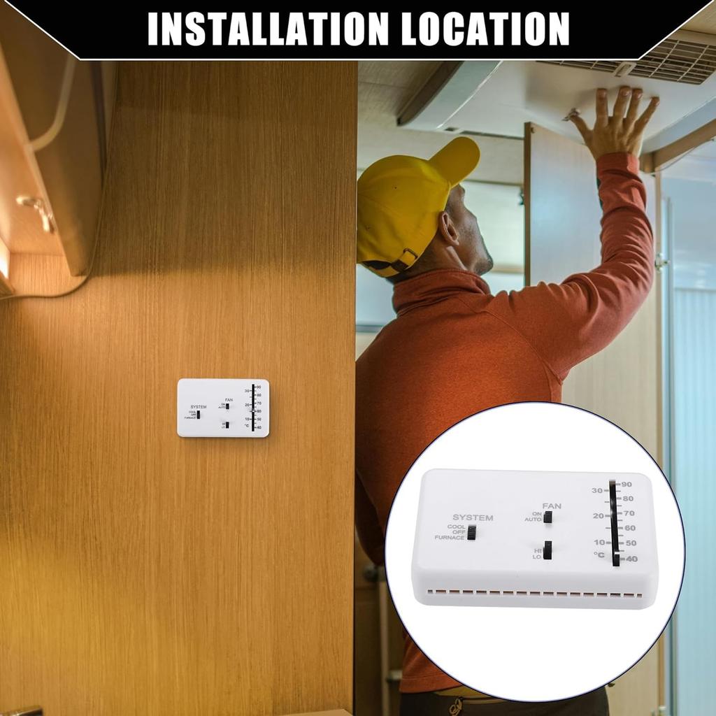 Аналоговый термостат для обогрева/охлаждения, комплект для кемперов, автодомов / Аналоговый Con