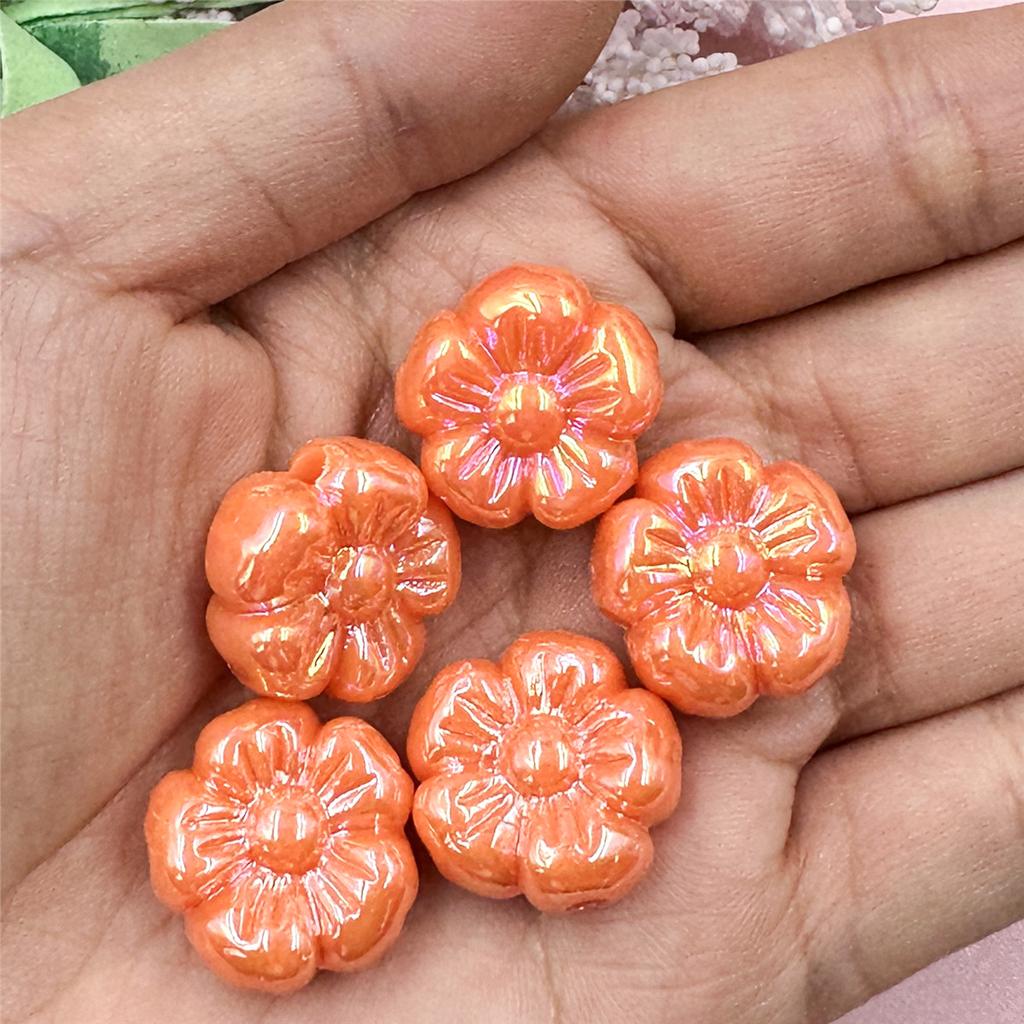 Бисерные материалы Цветение сливы УФ-покрытие DIY Ювелирные аксессуары Рассыпные бусины 5 шт. Ювелирный акрил Для изготовления браслетов, серег Аксессуары