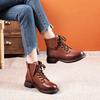 First Layer Cowhide Martin Boots Women's 2025 Autumn and Winter New Leather Casual Retro Cowhide Short Boots Women's Shoes