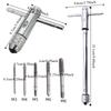 M3-M8 Ratchet Tap Wrench Removable Manual Tap Screw Holder Adjustable T-Handle Ratchet  Male Thread