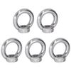 PLEAVIT M5 Stainless Steel Eye Bolts, Set of 5, for Hanging, Fixing, Reinforcement, and Auxiliary Fixtures