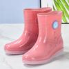 Work Kitchen Fashion Rain Shoes Rubber Shoes Water Shoes Non-slip Treading Rubber Boots Water Boots Women's Autumn and Winter Waterproof Overshoes