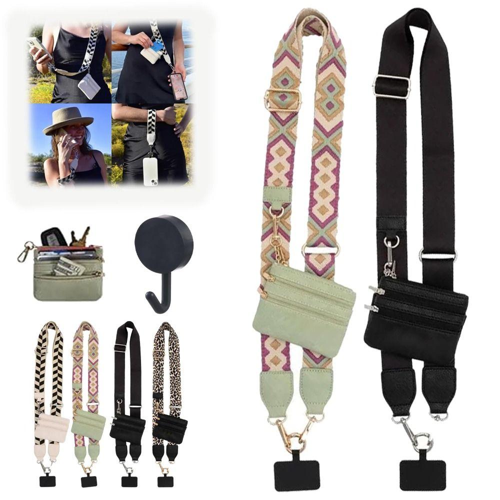 With Wallet Mobile Phone Strap With Zipper Pocket Phone Accessories Gifts Mobile Phone Organizer