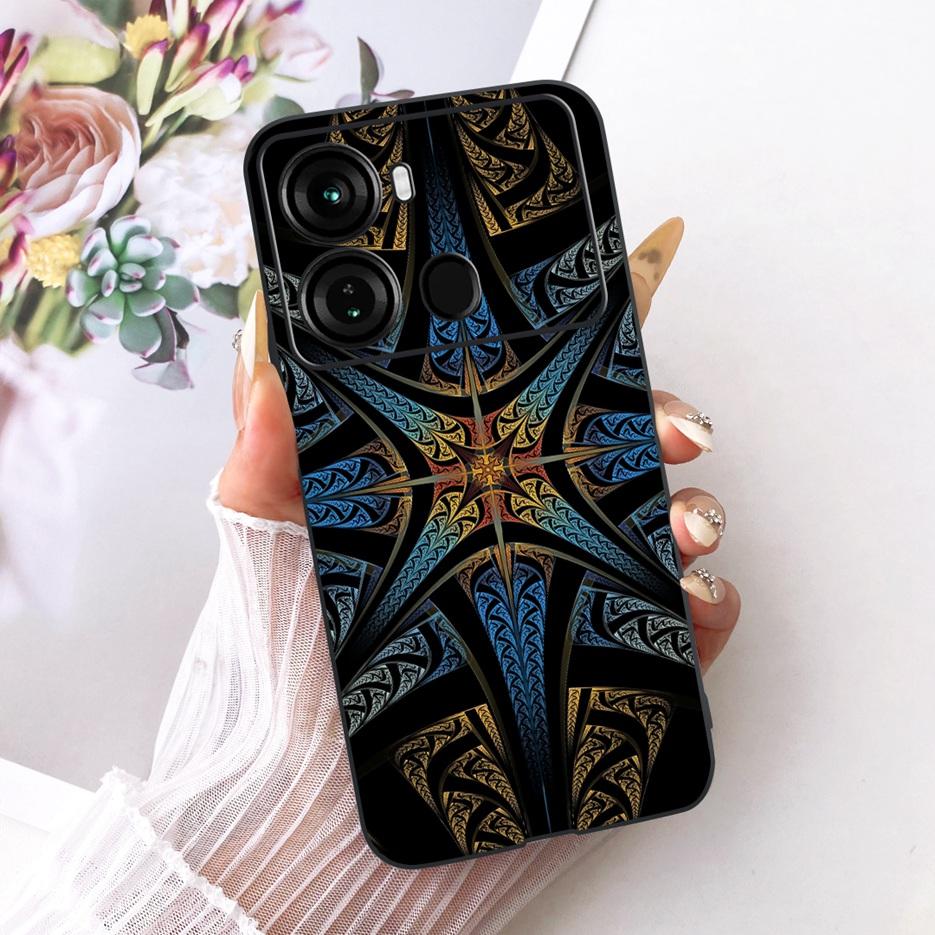 For Itel P40 Plus Case P683L Luxury Butterfly Tree Painted Cover Soft Silicone Phone Case For Itel P40 P662L P 40 ItelP40 + Bags