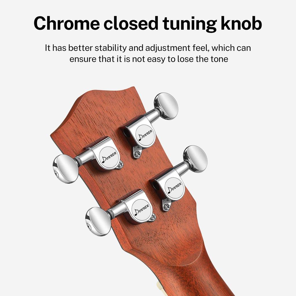 Donner Banjo Ukulele Concert 4 струны 23 дюйма корпус из сапеле Remo Head тюнер сумка с запасными струнами