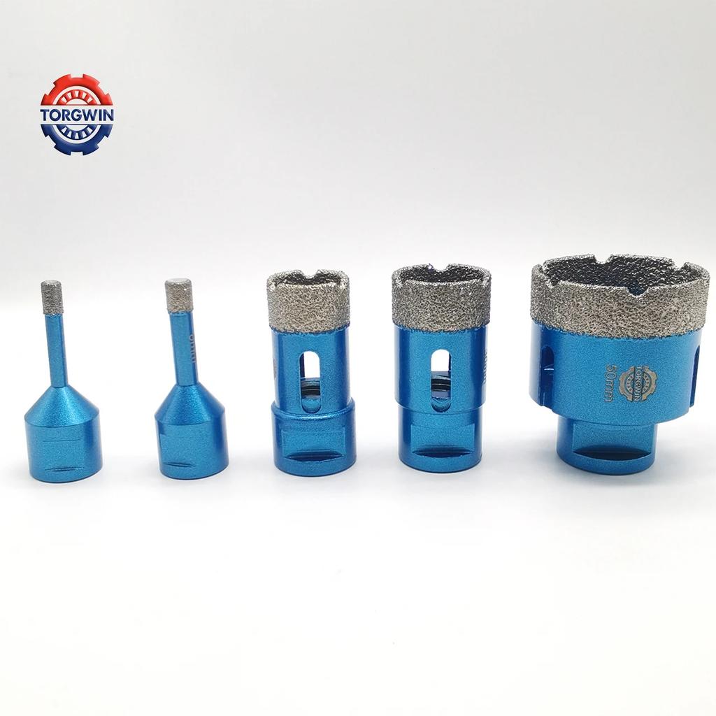 1 шт. 6-70 мм резьба M14 алмазные сухие вакуумные паяные сверлильные коронки для керамогранита коронки гранита мрамора кольцевые пилы инструменты