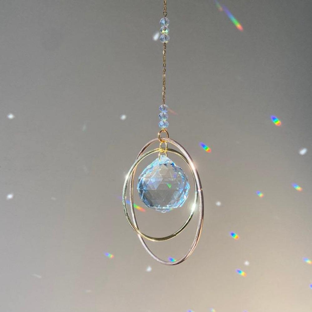 Round Shape Crystal Sun Catcher Crystal Sun Catchers Delicate Crystal Decorative Pendant Home
