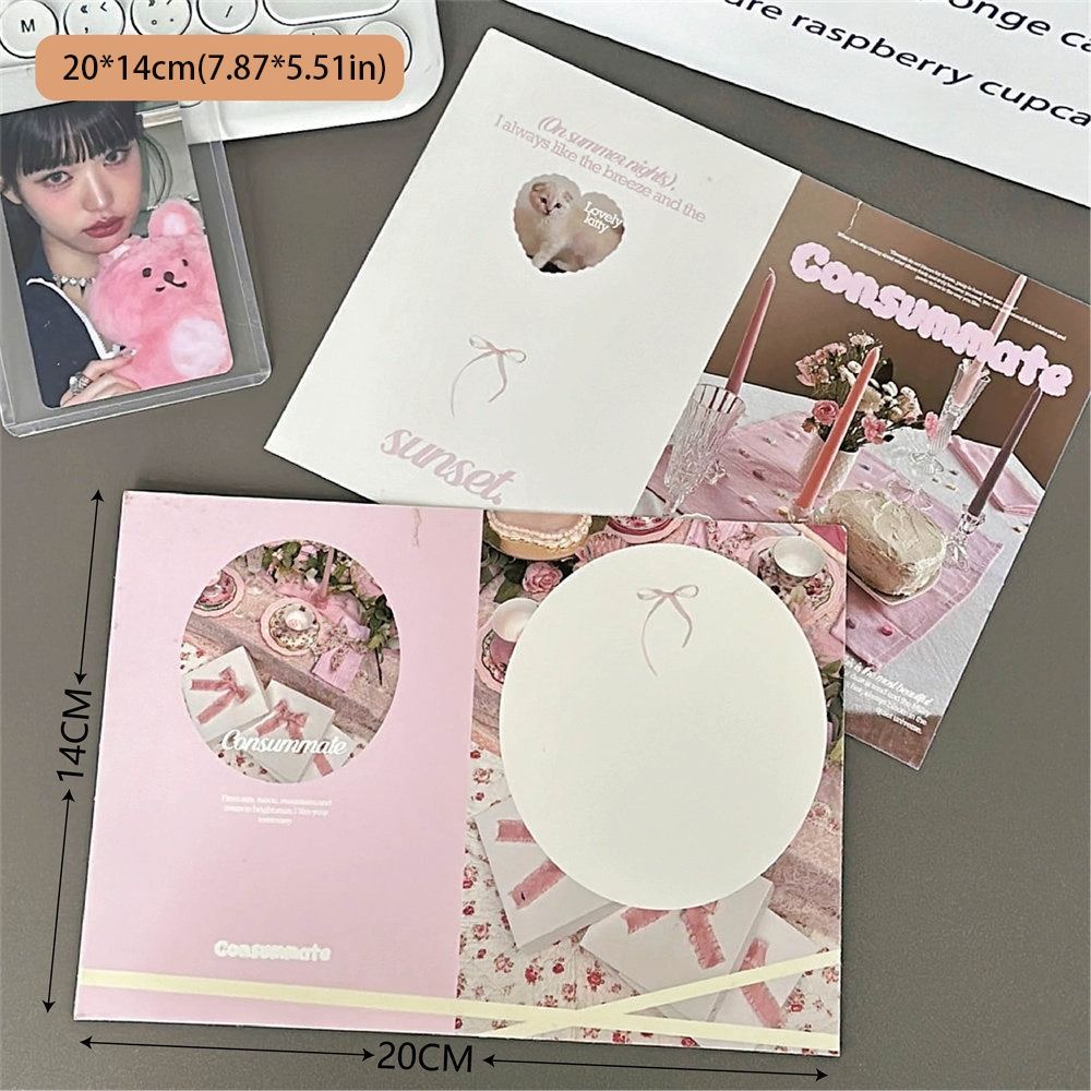 3-дюймовые фотопоздравительные открытки в пасторальном стиле, фотокарточка, подарочная складная открытка