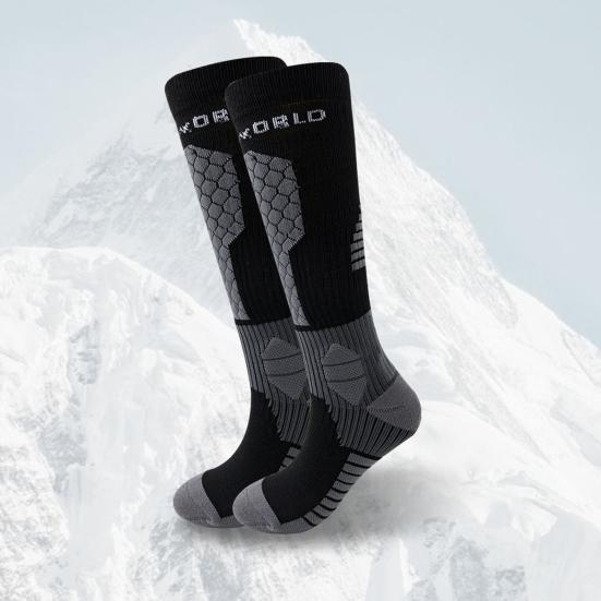 Winter Ski Socks Men Women Thickened Warm Compression Sports Socks Thermal Knee High Socks for Mountaineering Snowboarding Skiing