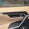 Real Soft Carbon Fiber Sticker For Toyota RAV4 XA50 2019 2020 2021 2022 2023 2024 2025 LHD RHD Car Inner Door Handle Trim Panel