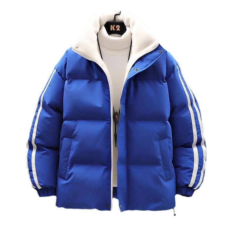 Cotton-padded Men's Autumn and Winter New Winter Men's Clothing Teenagers and Students Print Embroidered Thickened Warm Cotton Jacket