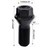4 × For BMW X3 X5 X6 E70 E71 F20 F25 428i 528i M4 M5 Z4 Car Wheel Lug Bolts Nut Steel 36136781151 Black Car Standard Accessories
