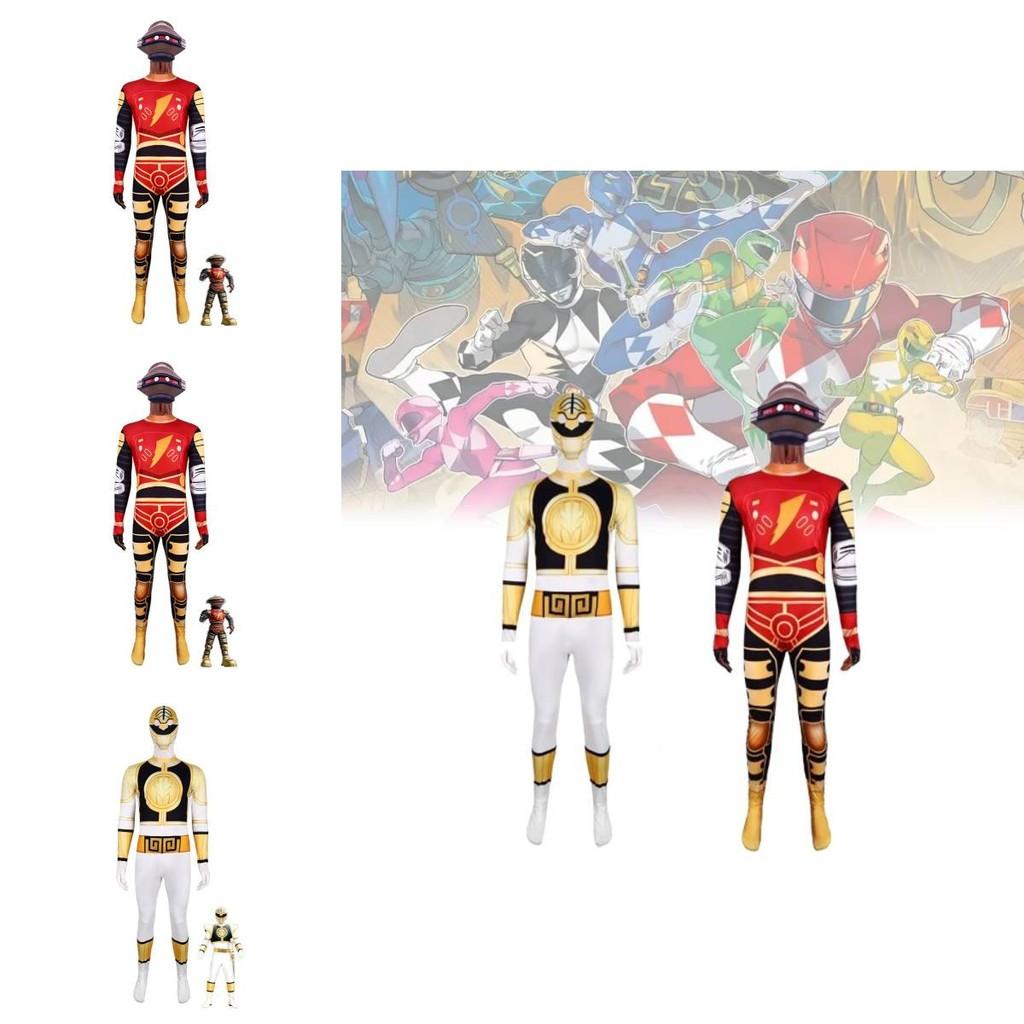 Костюм для косплея Могучих Морфинов Пауэр Рейнджерс Динозавры для детей на Хэллоуин, костюм для вечеринки