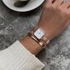 DANIEL WELLINGTON Часы серии QUADRO кварцевый механизм стальной ремешок 22 мм белый циферблат женские часы ретро квадратные DW00100517