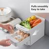 Food Organizer Egg Storage Box Refrigerator Fresh-keeping Box Kitchen Supplies Fruits and Vegetables Drawer Type Can Be Stacked