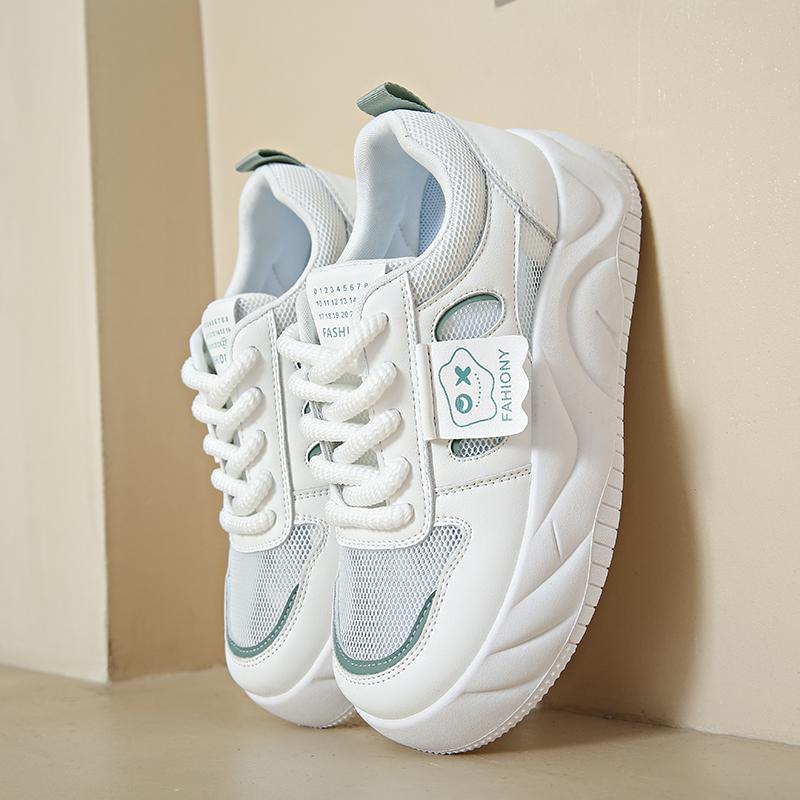 CRLAYDK 2024 Summer New In Women Platform Sneakers Mesh Breathable Walking White Shoes Skatebaording Casual Non Slip Tennis