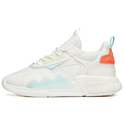 Удобные нескользящие износостойкие амортизирующие дышащие низкие повседневные туфли женские кроссовки белые оранжевые 122138800-4