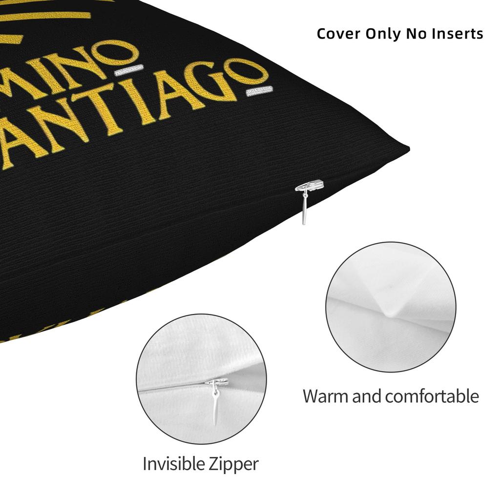 Camino De Santiago Square Pillowcases Polyester Car Shells The Way Movie Cushion Cover Cool Decor Pillow Cover 45*45