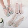 Women's Ethnic Style Embroidered Cotton Linen Shoes Spring and Summer Patchwork Flat Soft Sole Mesh Shoes