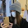 Women's Warm Korean-Style Wool Beanie - Large Head Circumference, Outdoor Cold Protection, Slimming Effect