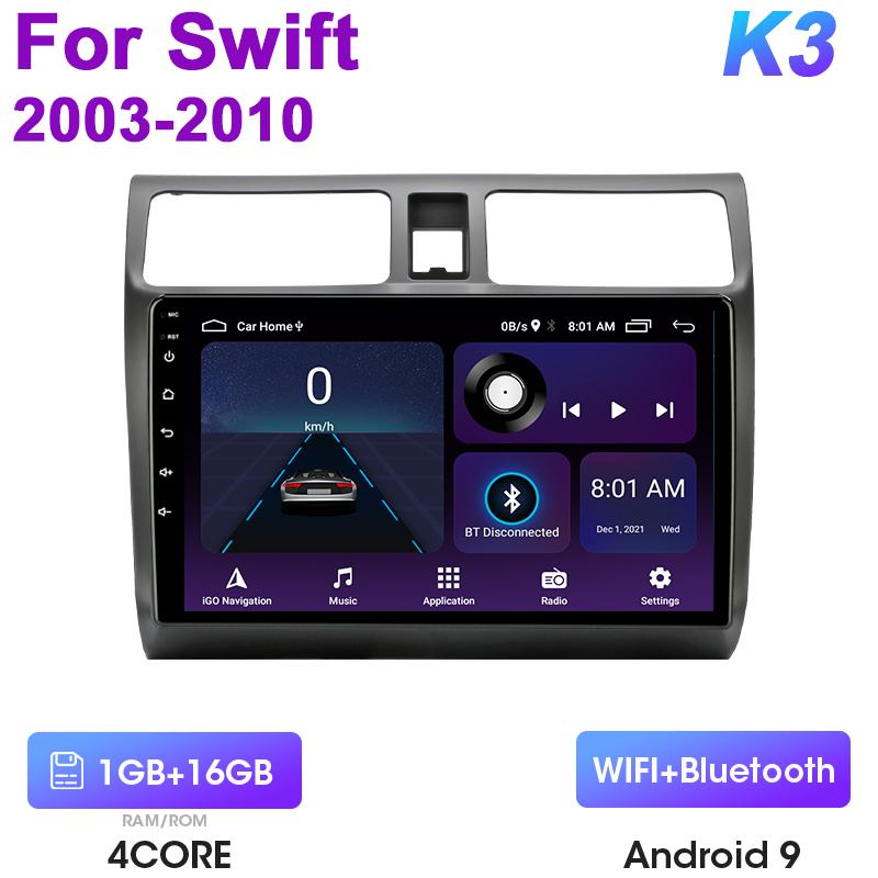 Android 12 Автомобильное радио для Suzuki Swift 2003 - 2010 2 Din GPS-навигация Carplay Auto Stereo интеллектуальные системы Smart Autoradio