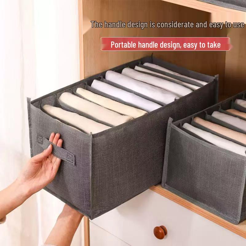 Multi-Compartment Clothing Organizer: Jeans, Pants, Underwear, and Sundries Storage Box
