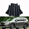 6Pcs Glossy Black Car Window Door Pillar Posts Covers Stickers Trim For Subaru Forester 2019-2023 Accessories