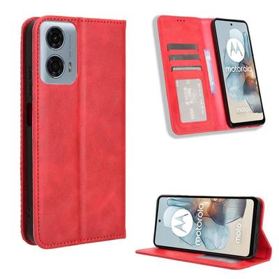 Флип-чехол для Motorola G45 5G/G34 5G/G55/G35/G75 кожаный чехол [Flip Vintage Leather] кошелек противоударный прочный ретро-чехол для телефона