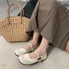 Simple Light Mouth Ballet White French Mary Jane Shoes Women's 2024 New Spring Skirt Light Mouth Flat Sole Shoes