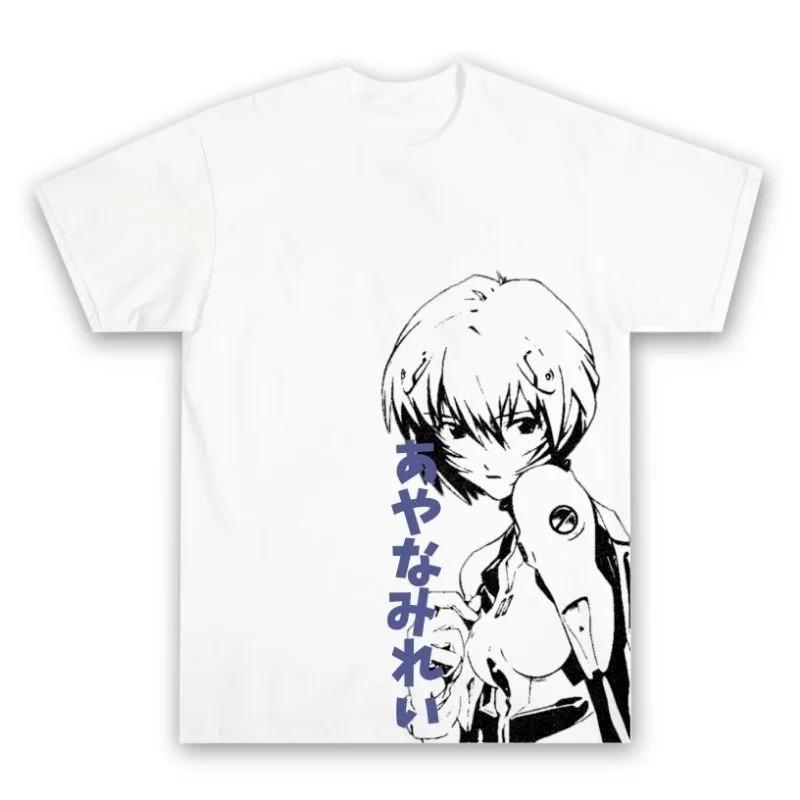 Neon Genesis Evangelion Аянами Рей Аска Классический Стиль Футболка с коротким рукавом 2026 Лето Мужская Женская Хлопковая Футболка Топы