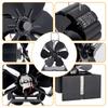 6 Blades Mini Fireplace Fan Heat Powered Stove Fan Wood Log Burner Eco Quiet Energy Saving Heater Home Efficient Heat Distribute