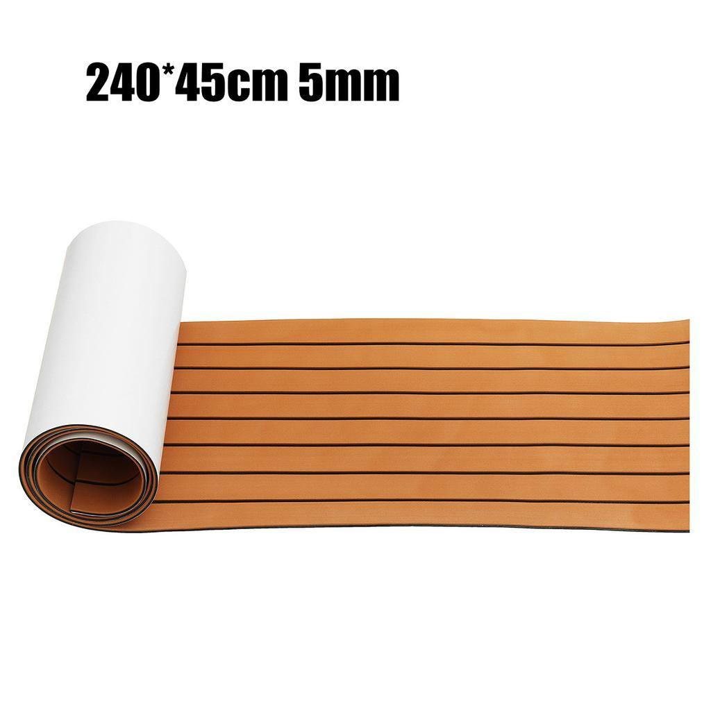 Self-Adhesive Foam Teak Decking EVA Foam Marine Flooring Faux Boat Decking Sheet Accessories Marine 600x2400x5mm