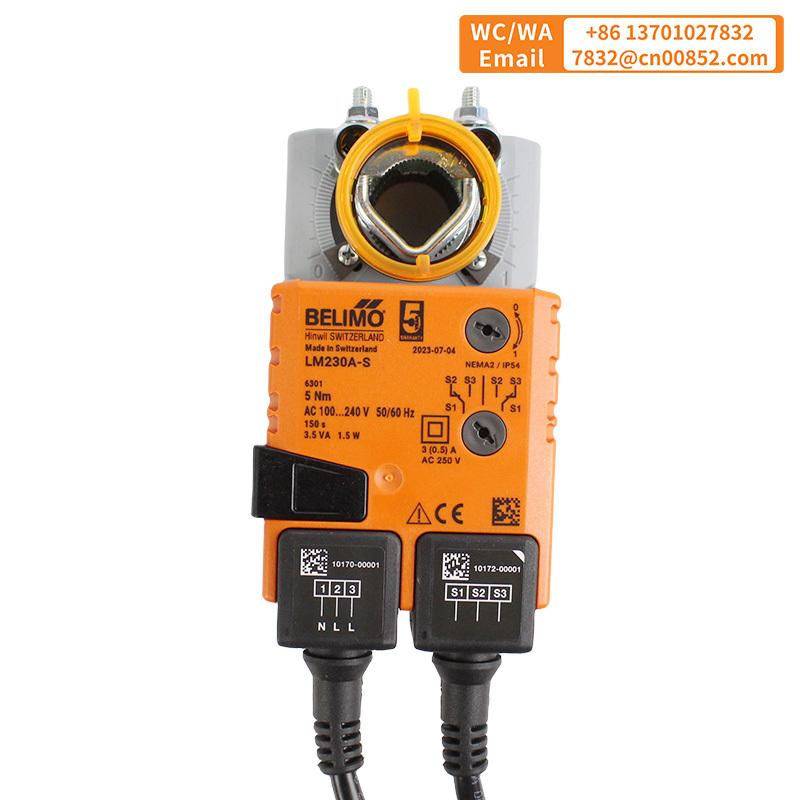 LM230A-S Belimo HAVC Ventilation Damper Actuator for adjusting dampers in building installations 5Nm AC 100...240 V Original