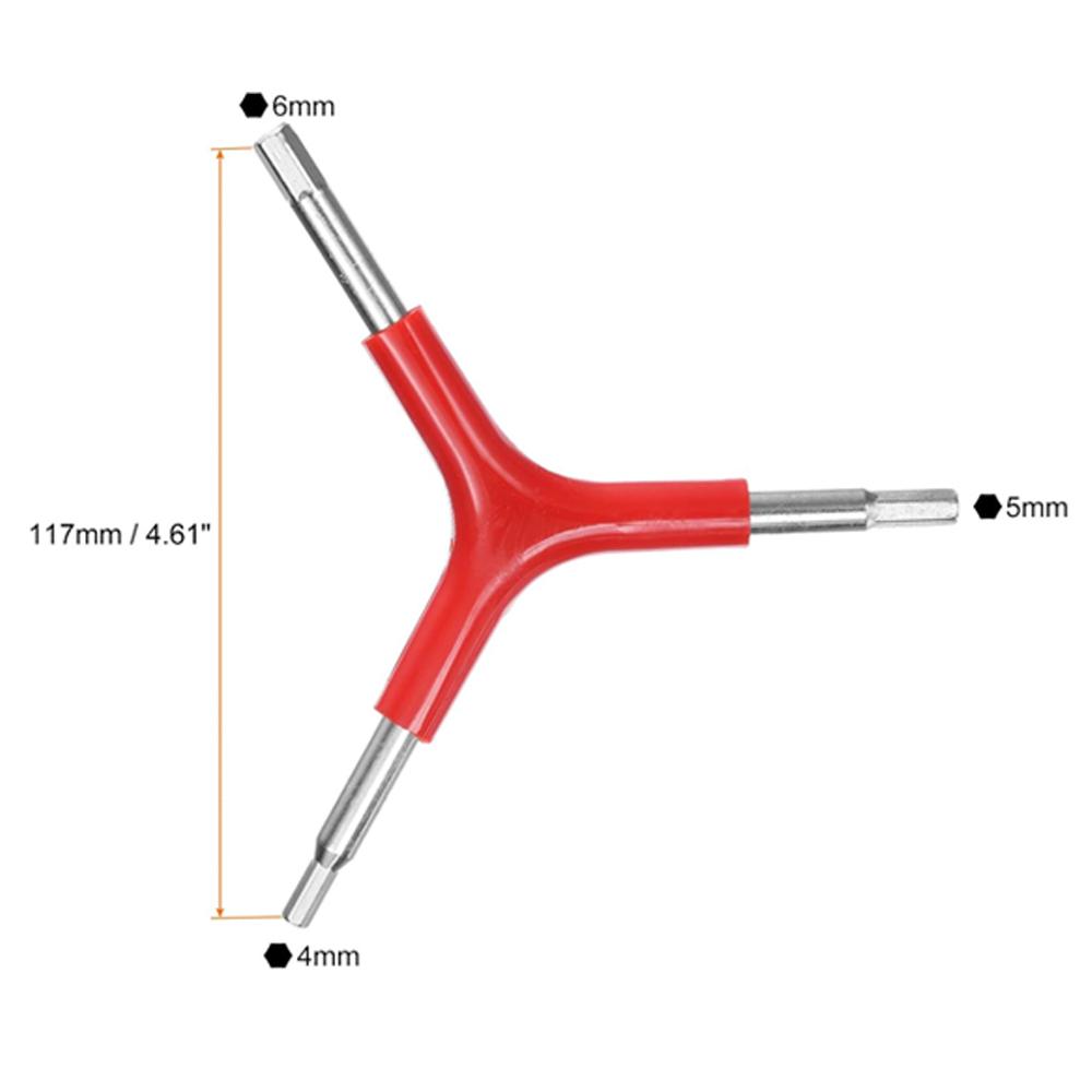 Набор Y-образных трехсторонних гаечных ключей 4/5/6 мм, Монтажка для велосипедных шин, Y-образный внутренний ключ с хромированным покрытием, Портативный велосипедный динамометрический ключ 8/9/10 мм
