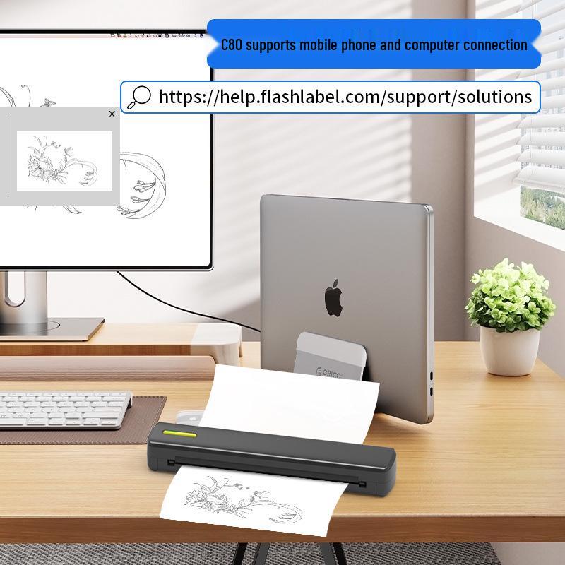 HZTZ-A4XY Портативный Bluetooth-термопринтер формата A4: Беспроводной, Совместим с телефоном, Идеально для дома и тату-печати, Хит продаж