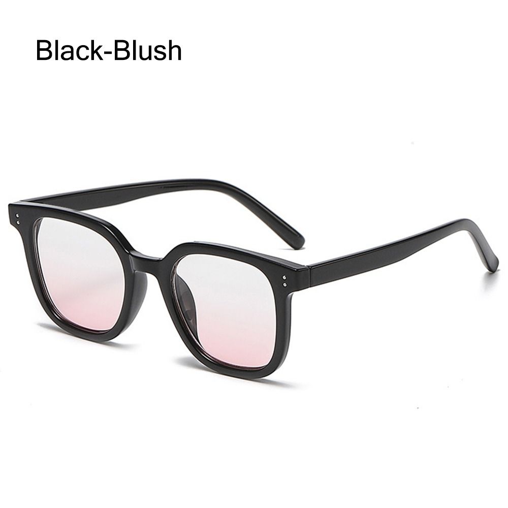 Retro Square Gradient Blush Sunglasses No Makeup Uv400 Protection Anti-Glare Shades Decorative Eyewear For Women & Men