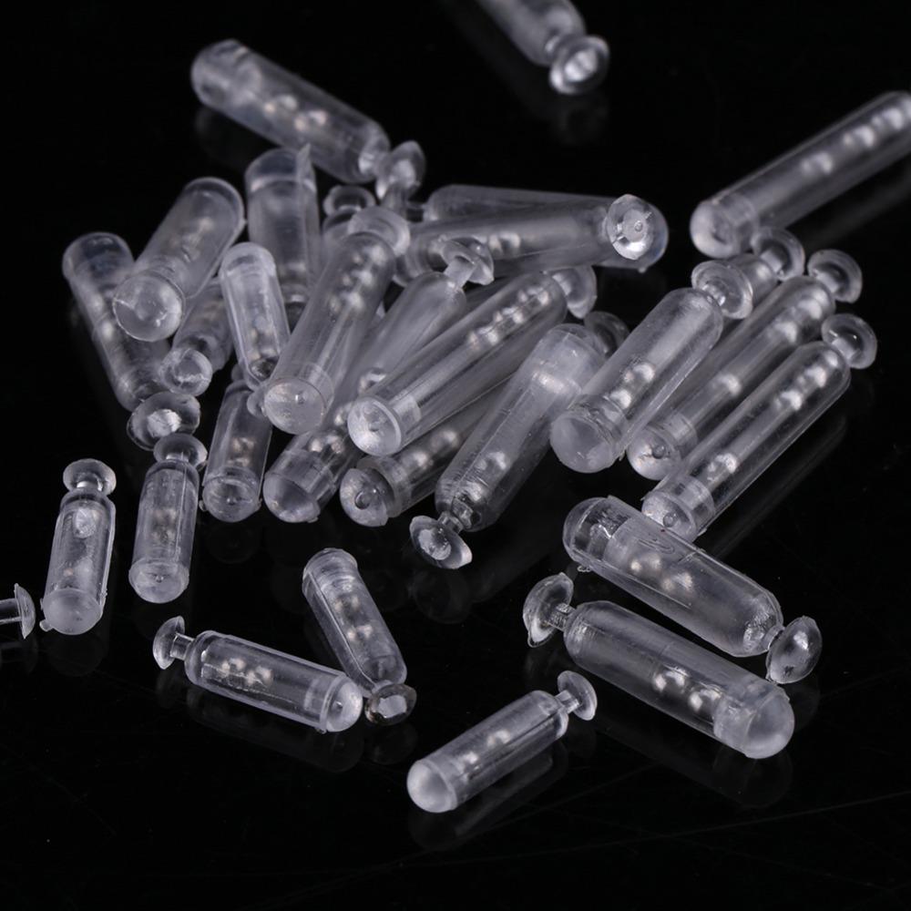 Transparent Fishing Lure Insert Tube with Metal Ball Lure Insert Fishing Rattles Fly Tie Tying