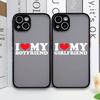 Чехол для телефона для пары «Я люблю своего парня/девушку» для Samsung Galaxy S25 S24 S23 Ultra S22 Plus S21 FE 5G Парный Чехол Жесткий Корпус