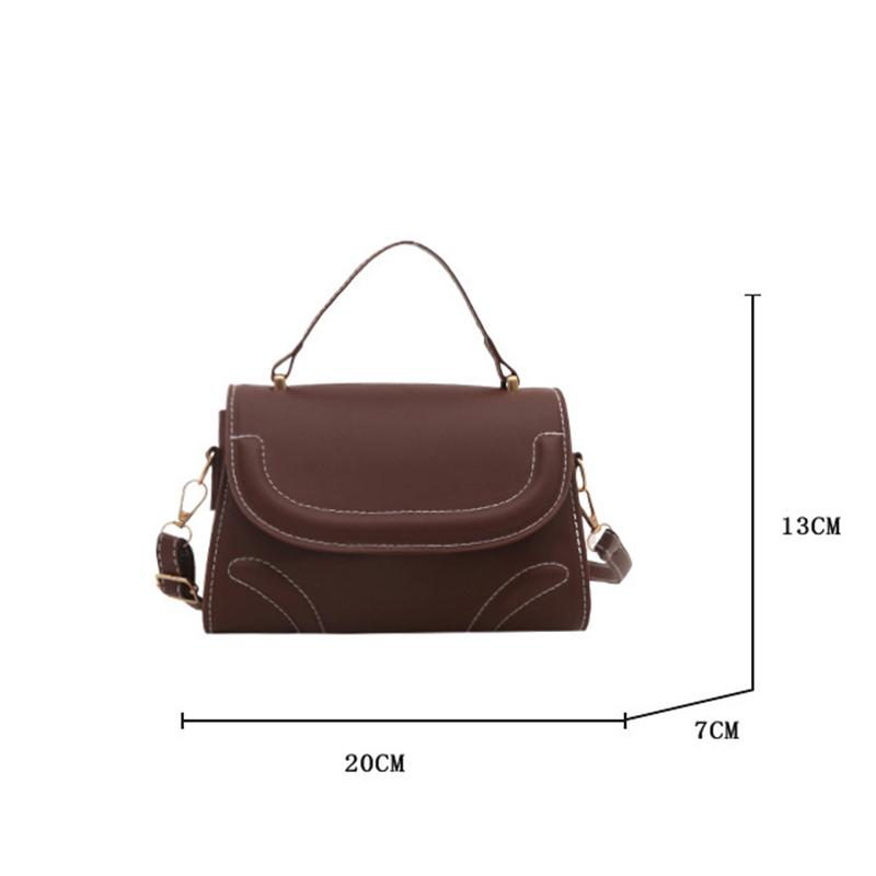 Crossbody Bag PU Leather Solid Color Shoulder Bag for Women Handbag Trendy Satchel Purse for Work Travel CLE