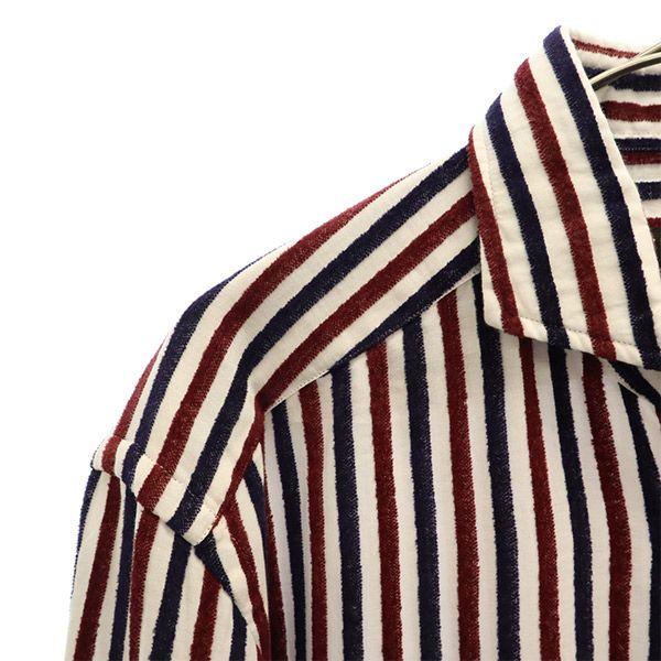Unused BRIAN DALES Made In Italy Stripe Long Sleeve Shirt Men's Used