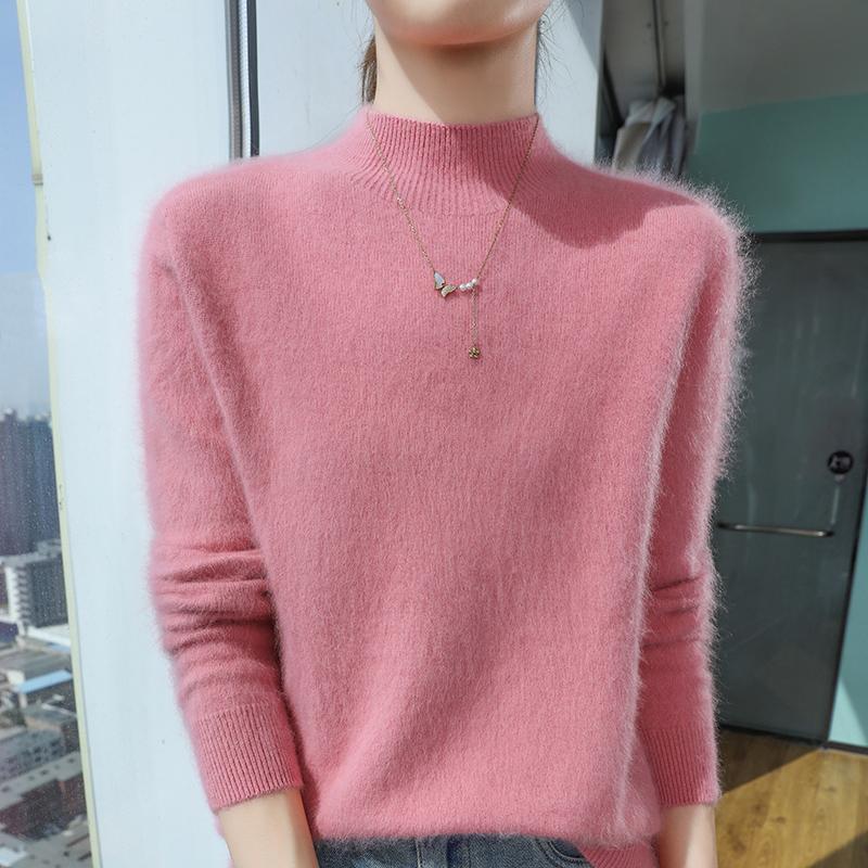 Женский кашемировый свитер Qinghe кашемир 30% кашемир 30% норка 30% шерсть 10% нейлон Женский осенне-зимний толстый кашемировый свитер мягкий и теплый