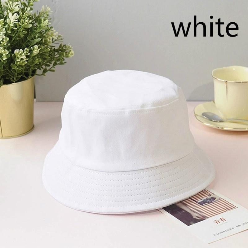Summer Fashion Unisex Flat Top Sun Hat Cotton Fisherman Hat Outdoor Soft Top Accessories Sun Hat