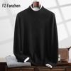 Fanzhen Men's Half-High Collar Cashmere Blend Sweater