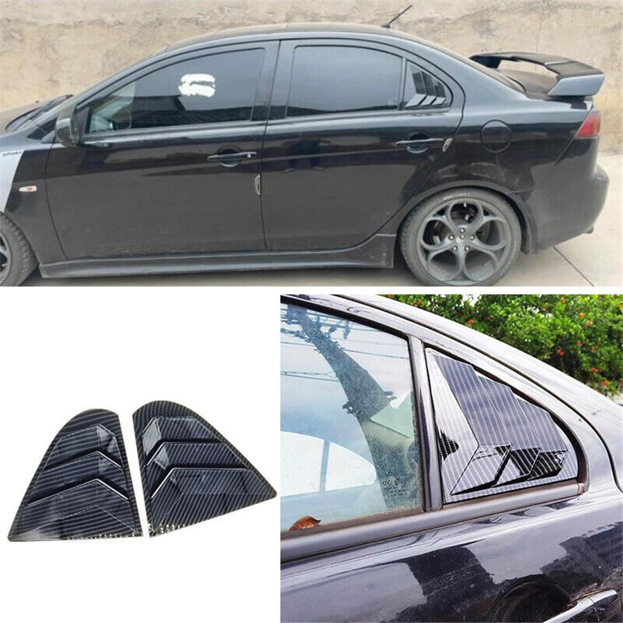 Крышка жалюзи заднего бокового окна из углеродного волокна для Mitsubishi Lancer EVO 09-16