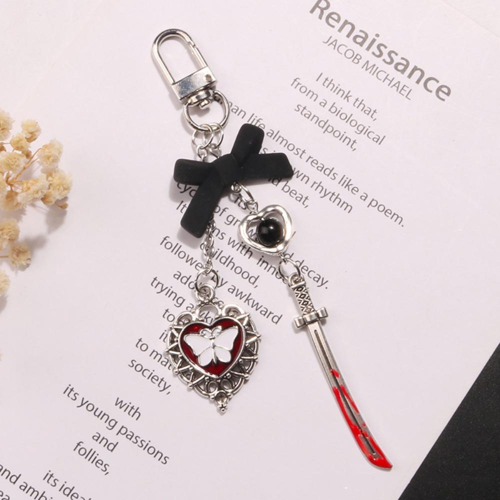 Black Butterfly Y2K Phone Strap Gothic Style Mobile Keychain Lanyard  Women Girls