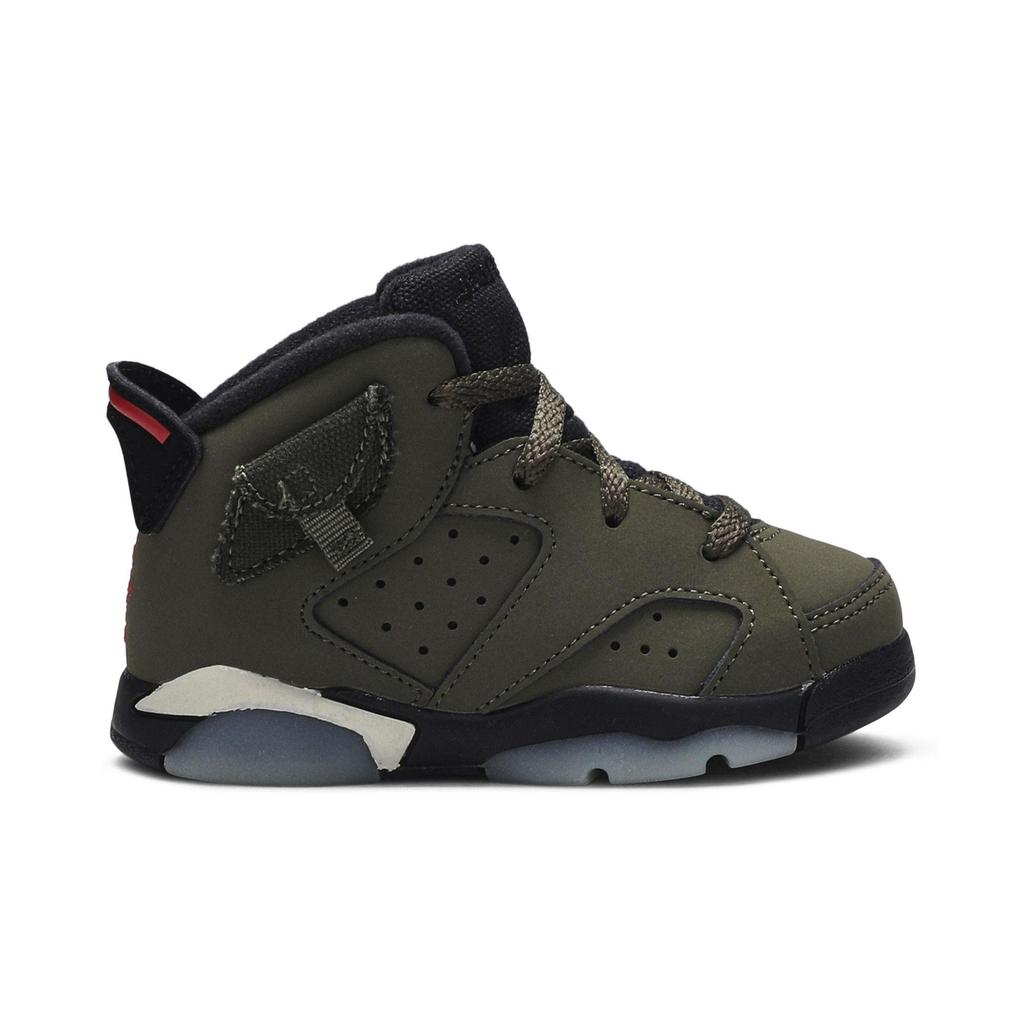 Air Jordan 6 Retro Toddler 'Olive' (Unisex) Medium Olive / Black / Sail / Univeristy Red Toddler Shoes CQ3567 200