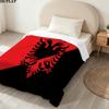 1PC Republic Albania Patterned Flannel Blanket Suitable For All Seasons For Home Decor Warmth And Comfort Gifts Holiday Present