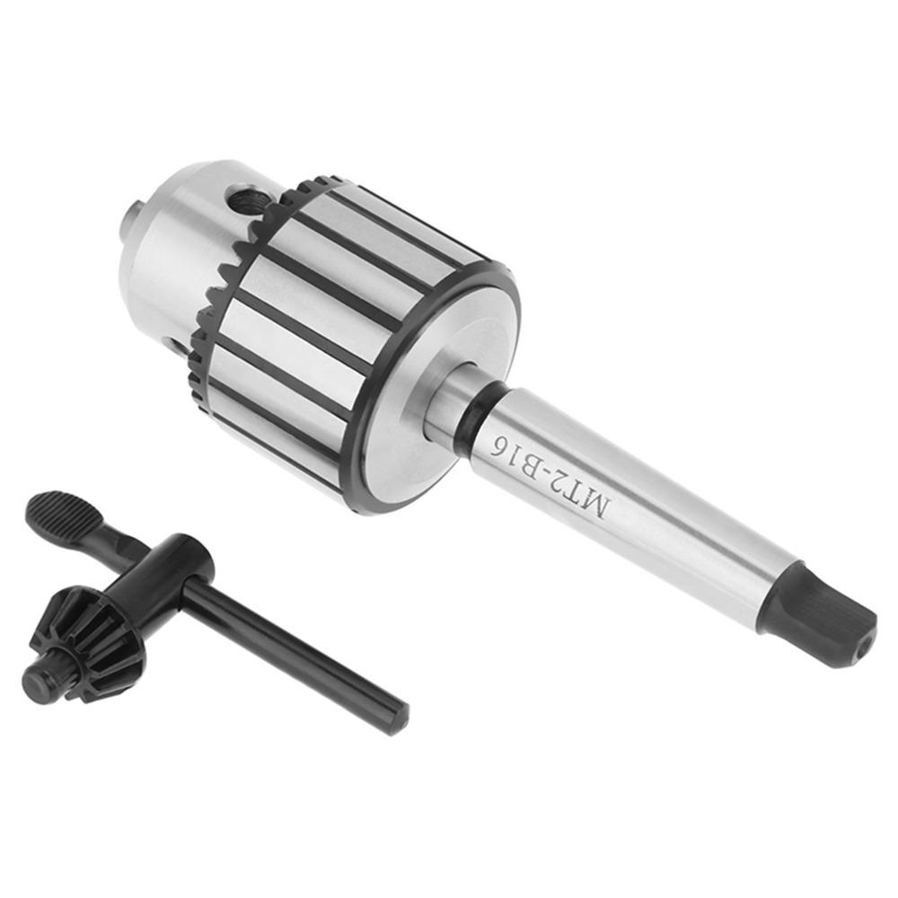MT2-B16 Arbor Lathe Chuck Carbide Steel Key Type Drill Chuck Morse Taper Arbor Adapter For Lathe