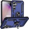 Protective Case - BOOLING - for Samsung Galaxy S23 FE - Shockproof - Back Ring Stand - Navy Blue