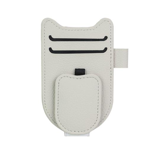 Универсальный зажим для козырька, многофункциональный автомобильный органайзер для солнцезащитных очков, магнитный держатель из искусственной кожи для большинства транспортных средств